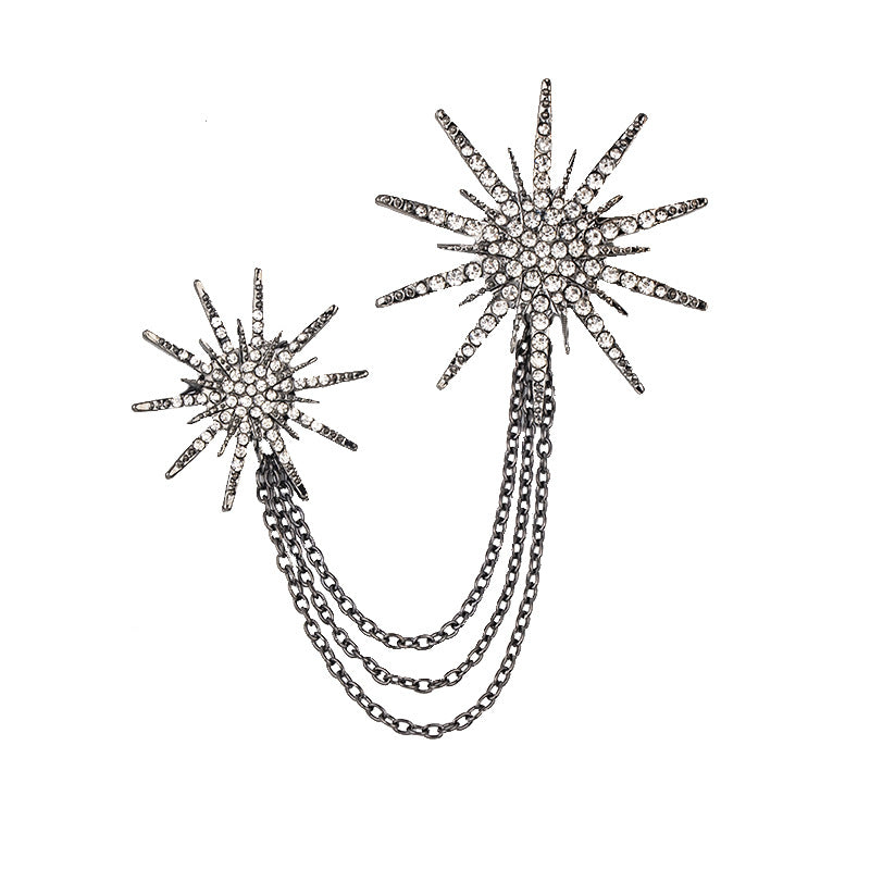 Vintage Helios Brosche Mode Voll Strass Herren
