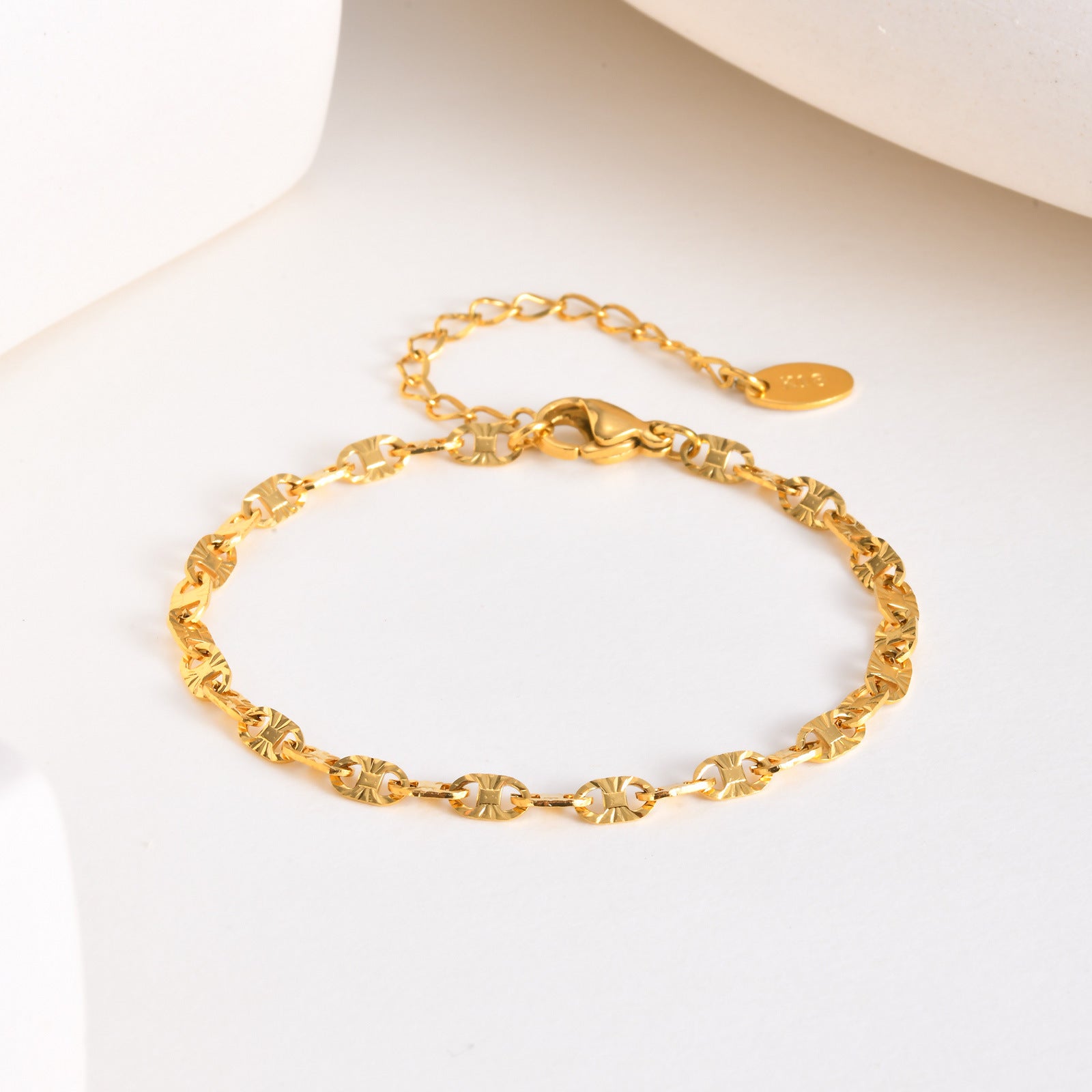 Minority All-match Stainless Steel Handmade Bracelet Gold