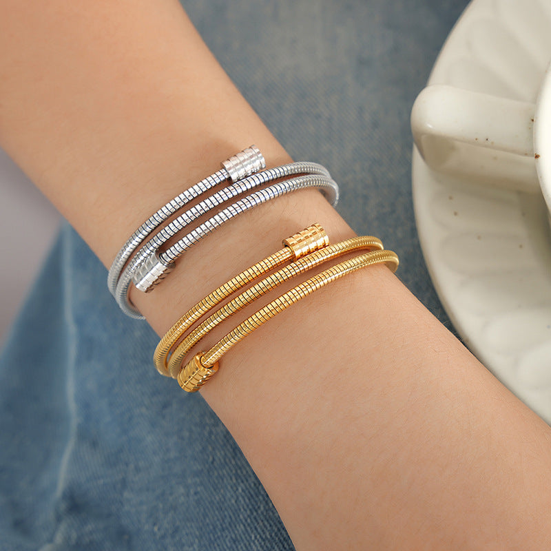 Niche Ins Simple Snake Bones Chain Multi-layer Twin