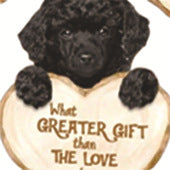 Llavero acrílico con diseño de perro enamorado