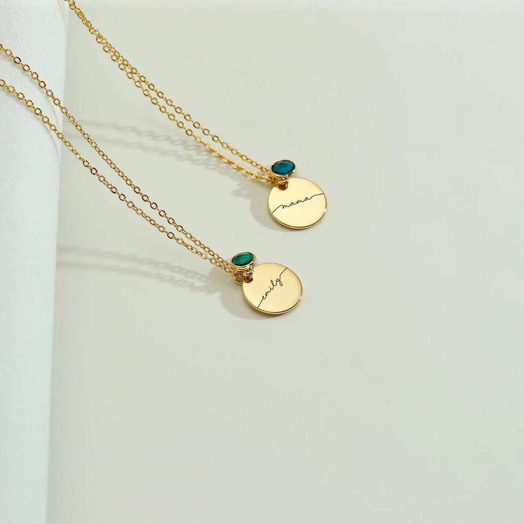 Personalized Laser Alphabet Name Pendant Necklace