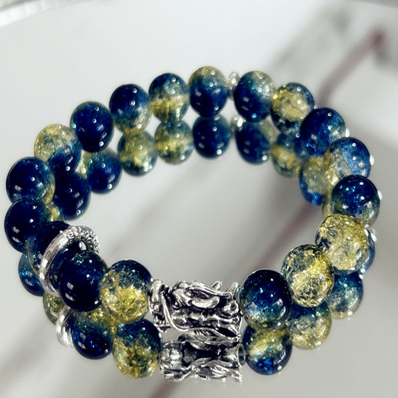 Pulsera con diseño de la suerte tradicional del Año del Dragón y cielo estrellado