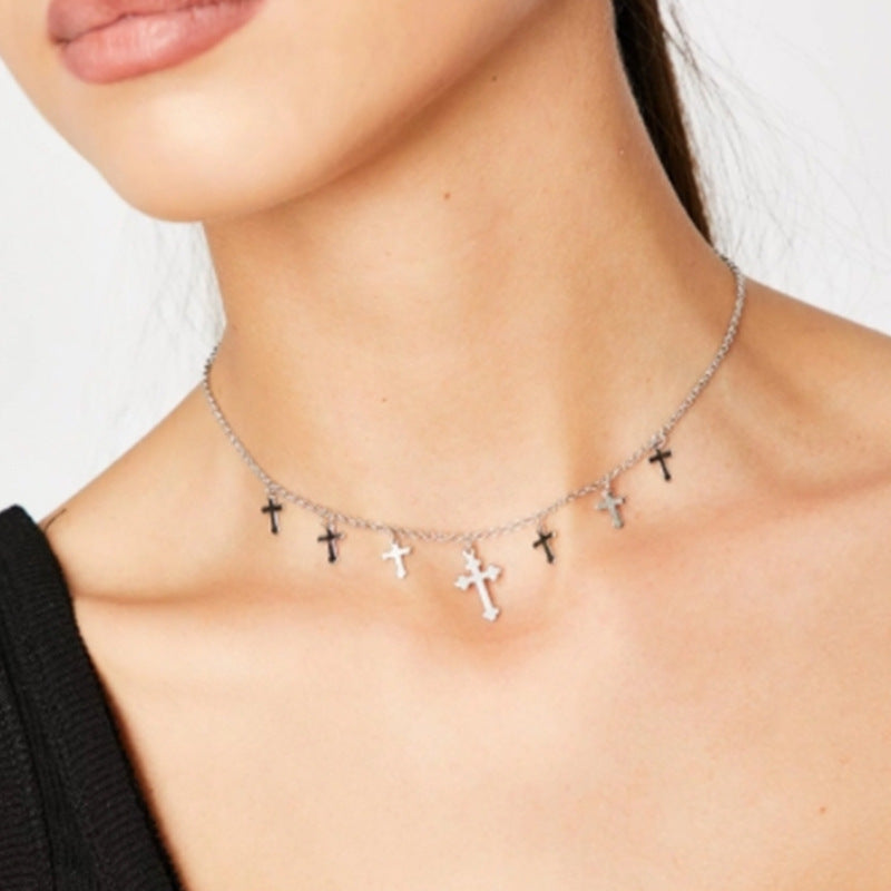 Kreuz Halskette Damen Schlicht Jesus Kreuz Halskette
