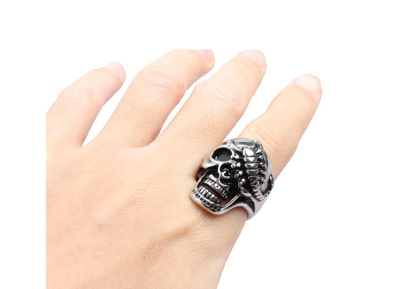 Punk Persönlichkeit Pinzette Pinzette Ring Titan Stahlguss Alternativring Übertreibung Handschmuck