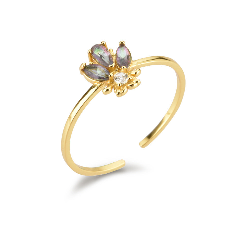 Verstellbarer Bienenstock-Ring aus Sterlingsilber, Lebhafter Mund, Feiner Schmuck