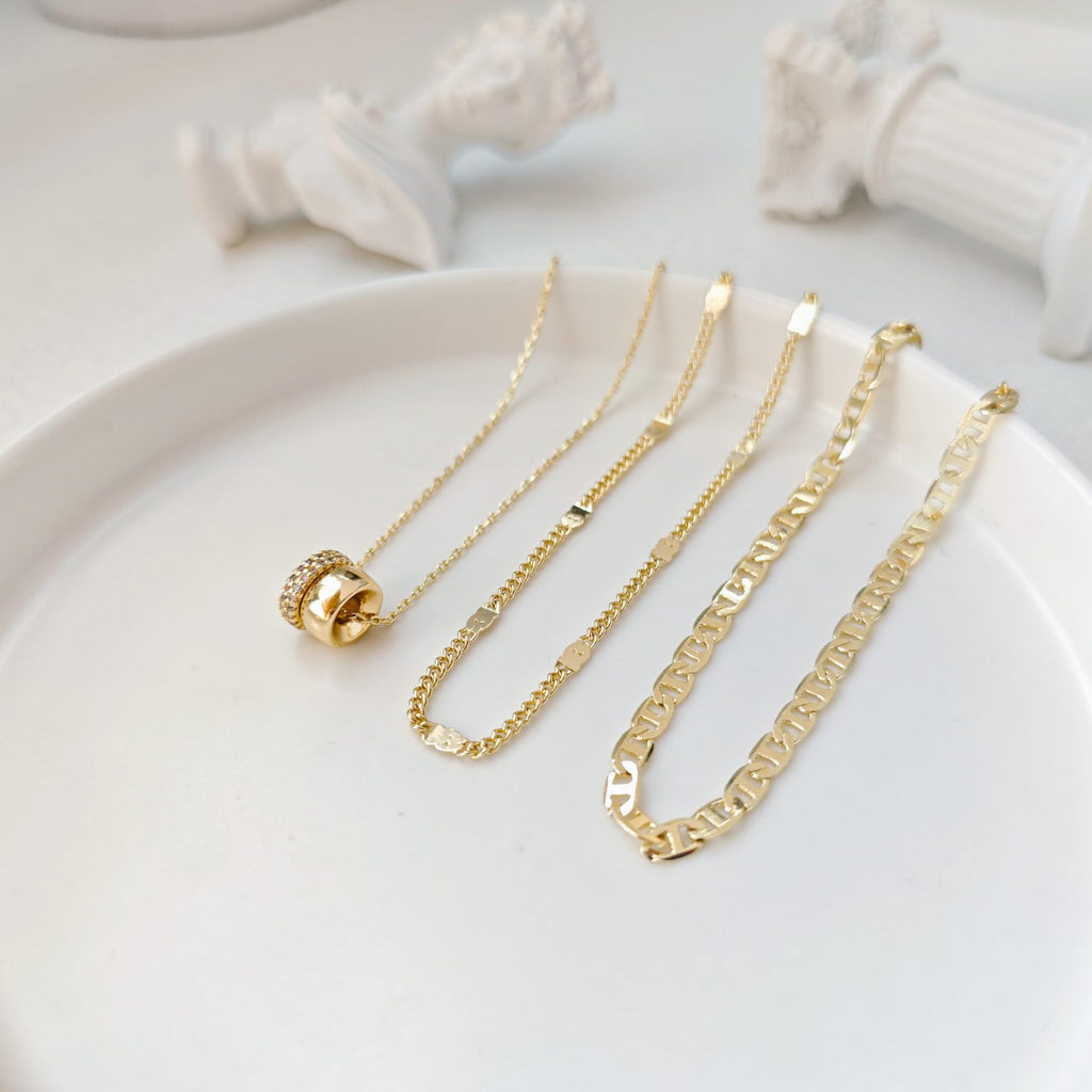 Halskette Zirkonia-Halsketten-Set Damen