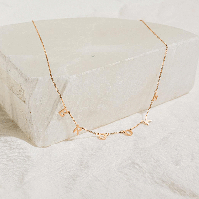 Stainless Steel Alphabet Name Necklace