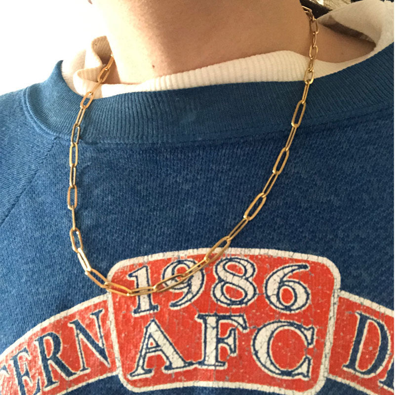 Clip Dicke Kette Halskette Unisex Halskette Schlüsselbeinkette