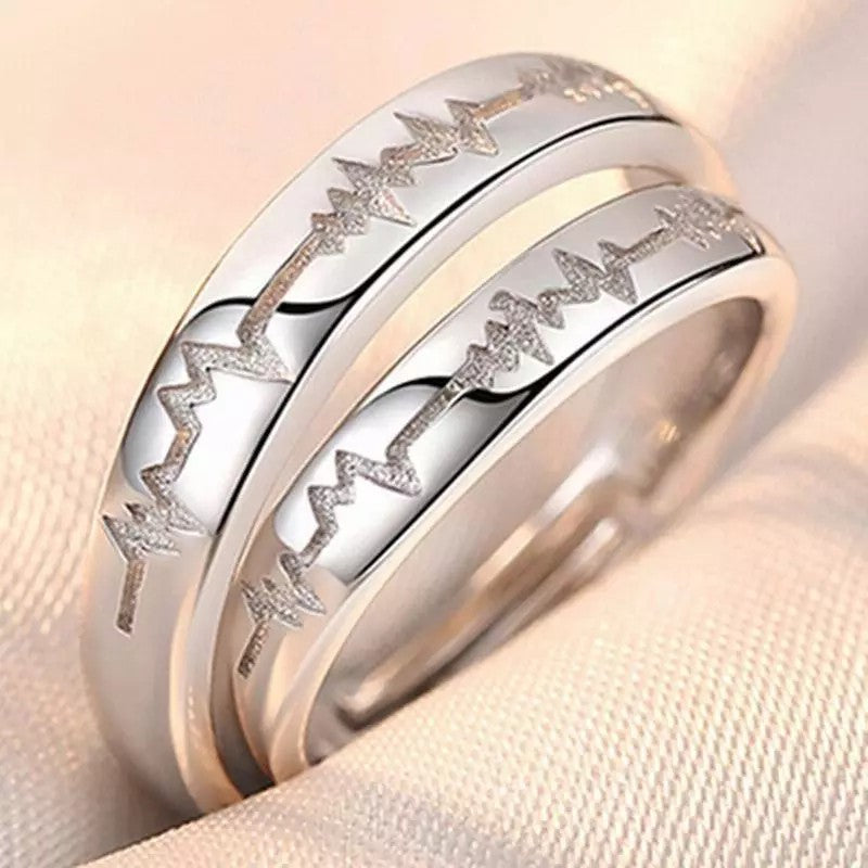 Anillos de apertura Simulación de boda Anillo de diamante