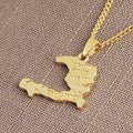 Collar con el mapa de Haití