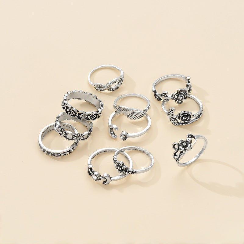 Ringe Europäische Und Amerikanische Mode Außenhandel Retro Blumen