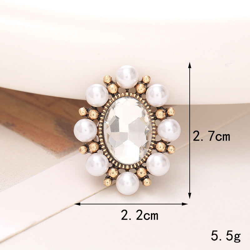 Jeans Knopfleiste Schuhe DIY Accessoires Helle Kristall Klassische Stil Ornament Accessoires Oberer Perlenblume