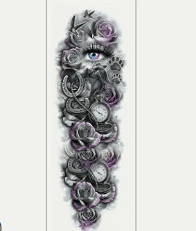 Pegatina de tatuaje impermeable para brazo completo