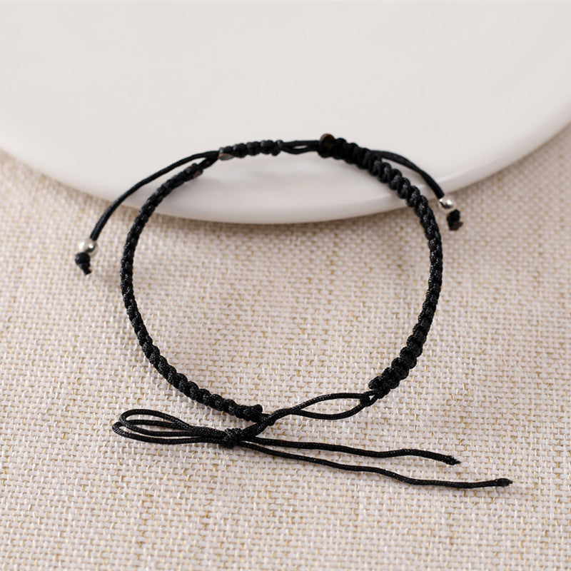 Male And Female Red Rope Couple Beads Threading DIY