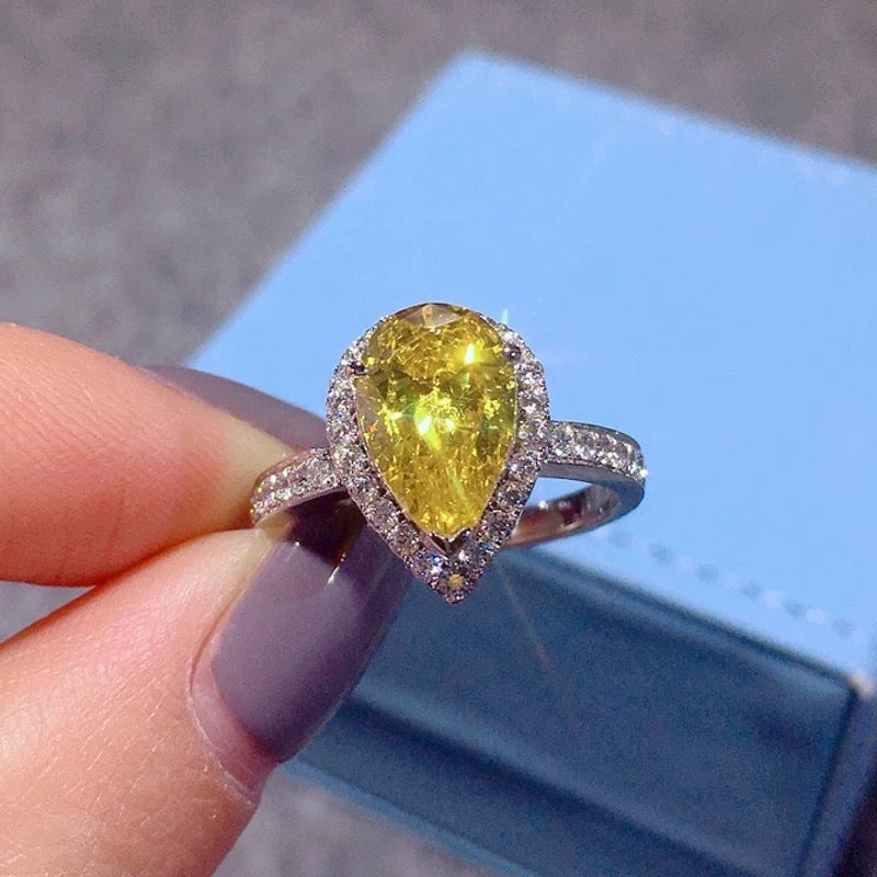 Anillo de diamantes anillo de circonitas