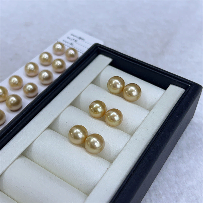 Ohrstecker aus Nanyang-Goldperlen (Salzwasser)