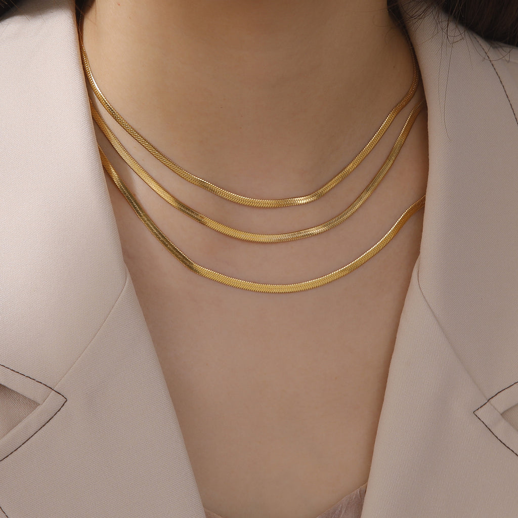 Beliebter Schlangenknochen-Edelstahl-Choker