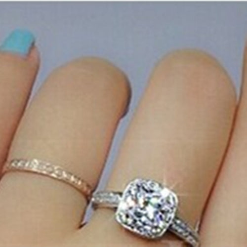 Echter Diamantring weiblich koreanische Ausgabe Damen Diamantring