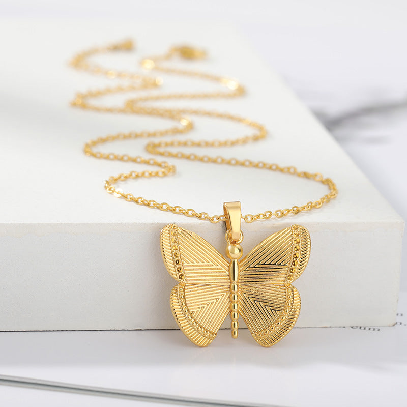 Damen Modeschmuck Schmetterlings-Anhänger Halskette