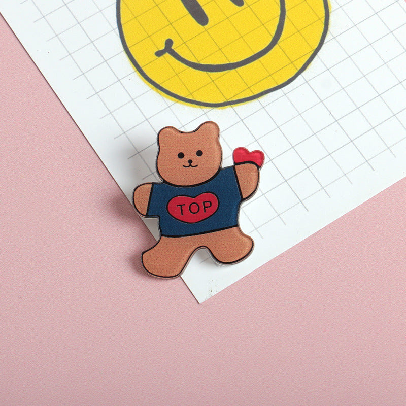 Japanese Creative Cartoon Acrylic Brooch Accessories