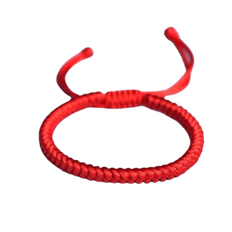 Dorje Knot Red Rope Adjustable Size Hand-woven Red Rope