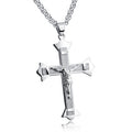 Kreuz Christus Jesus Anhänger Halskette Edelstahl