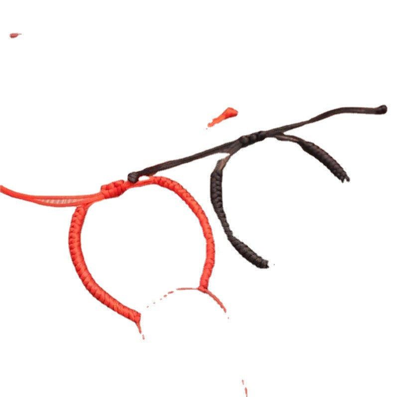 Male And Female Red Rope Couple Beads Threading DIY