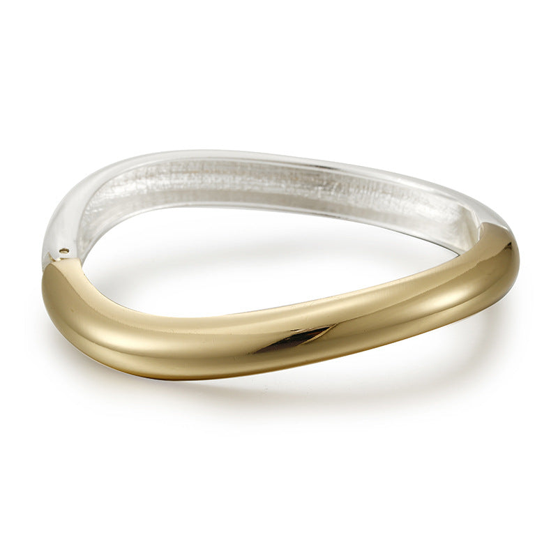 Pulsera asimétrica de aleación de zinc irregular de alto grado