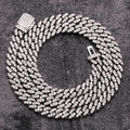 S925 Sterling Silber 6mm Mikro-Zirkonia High-End Box-Verschluss Persönlichkeit Hiphop