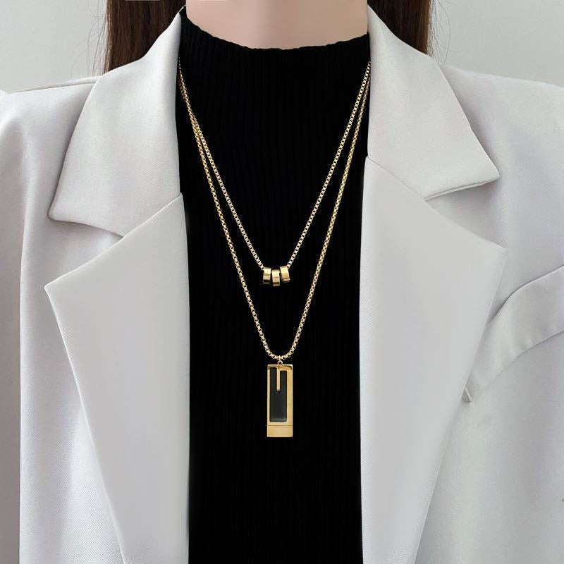 European And American Famous Necklace High-grade Double Layer