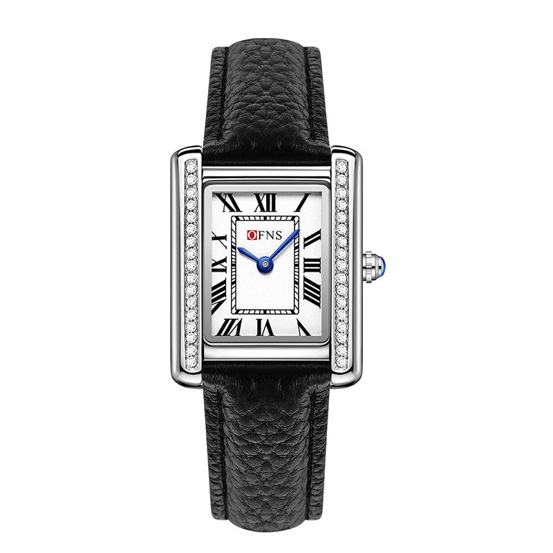 Reloj de cuarzo de alta gama para mujer con incrustaciones de diamantes retro para parejas