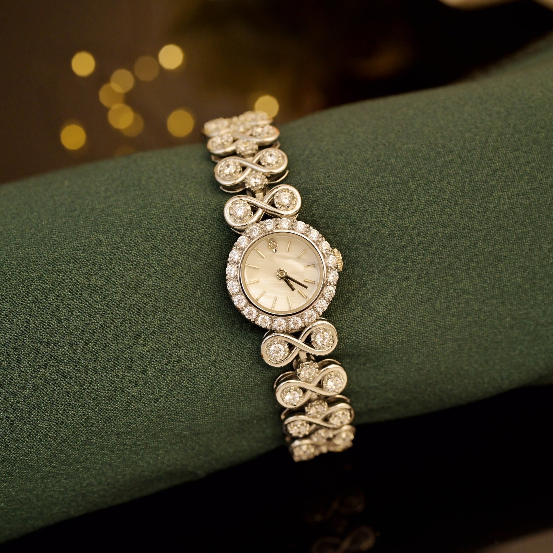 Joyas Antiguo Lujo Diamante Cuarzo Reloj de Mujer