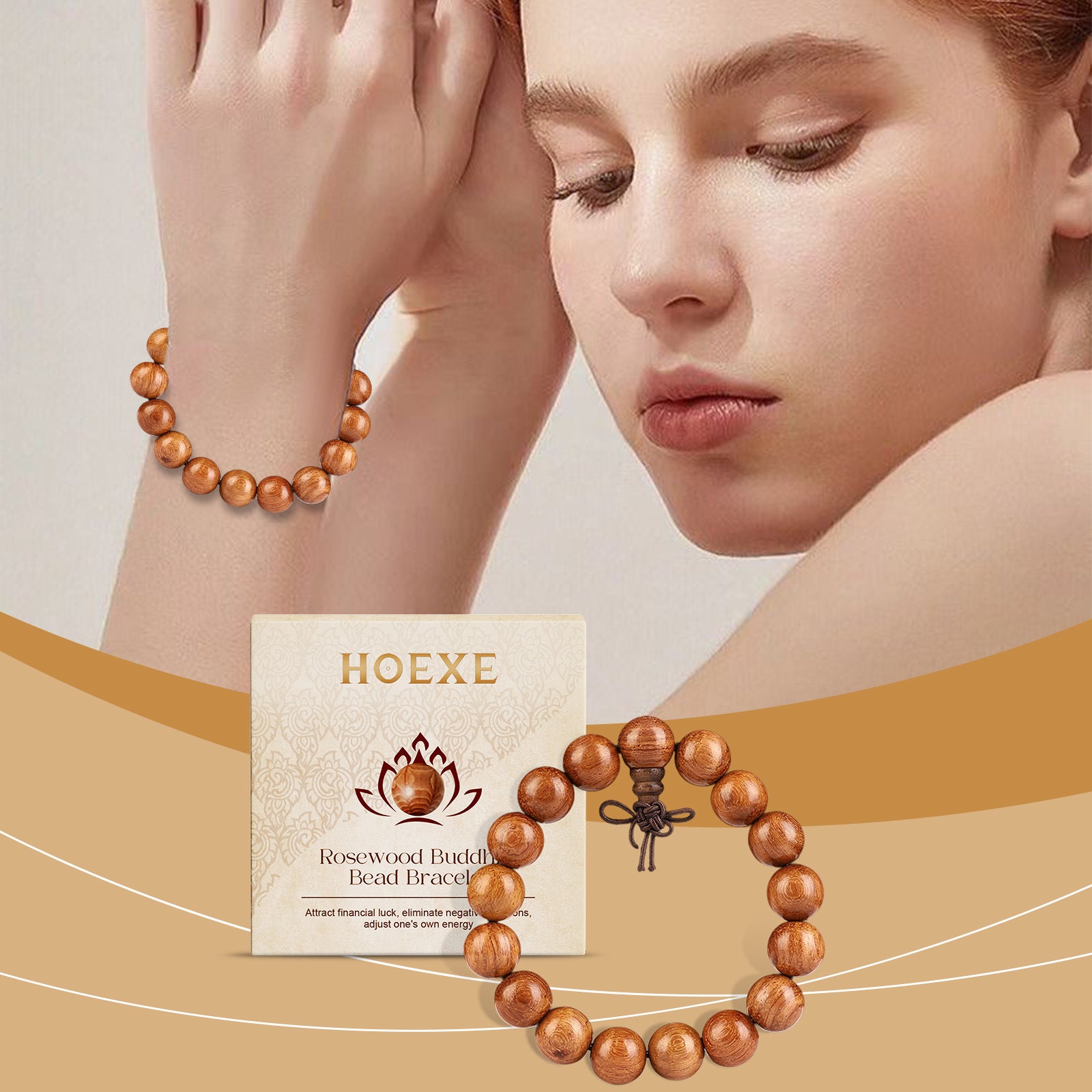 Rosewood Beads Bracelet Simple Fashion