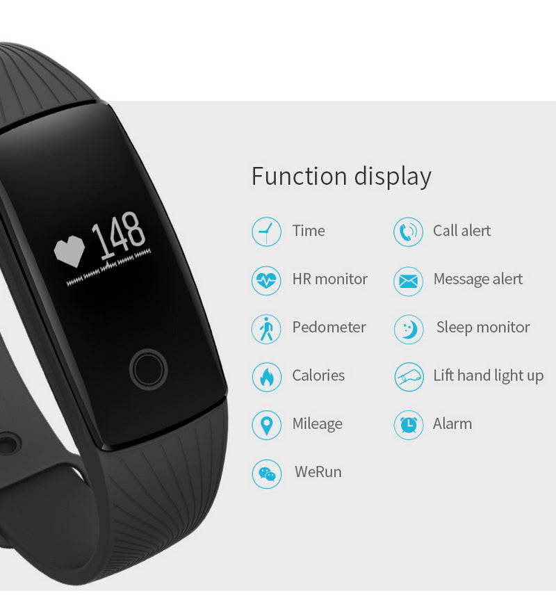 Pulsera inteligente Smartband Pulsómetro Pulsera de actividad física Flex