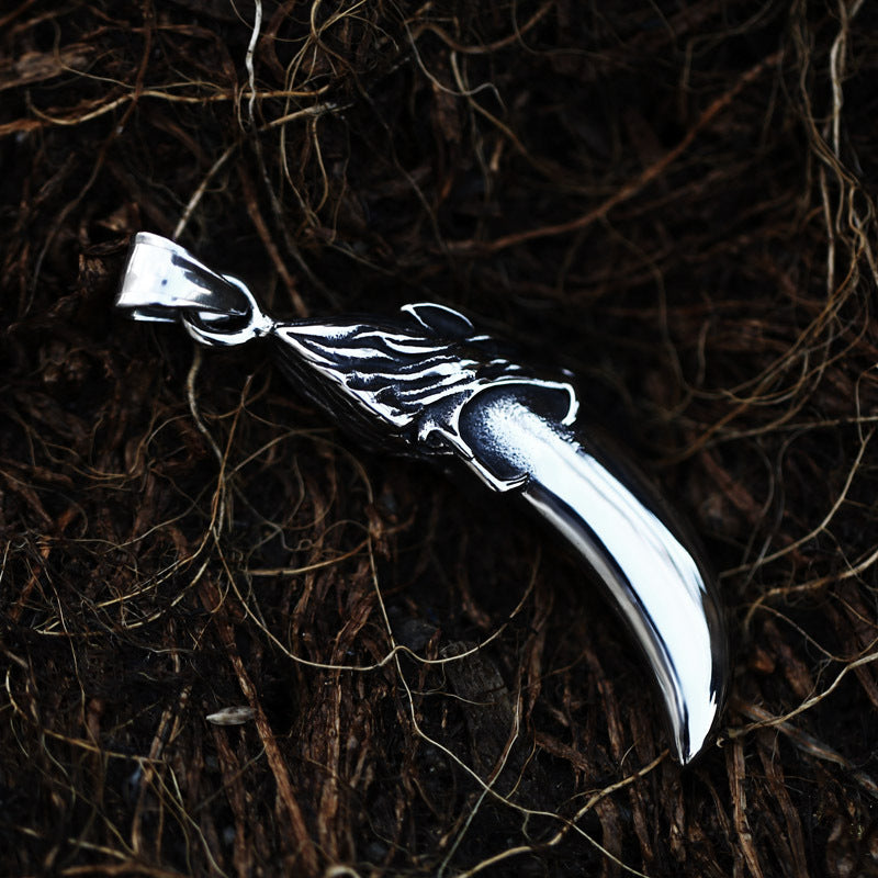 Nordischer Wikinger Wolfskopf-Anhänger aus Edelstahl