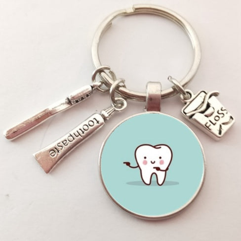 Creativo Lindo Llavero Diente Vaso Colgante Personalizado
