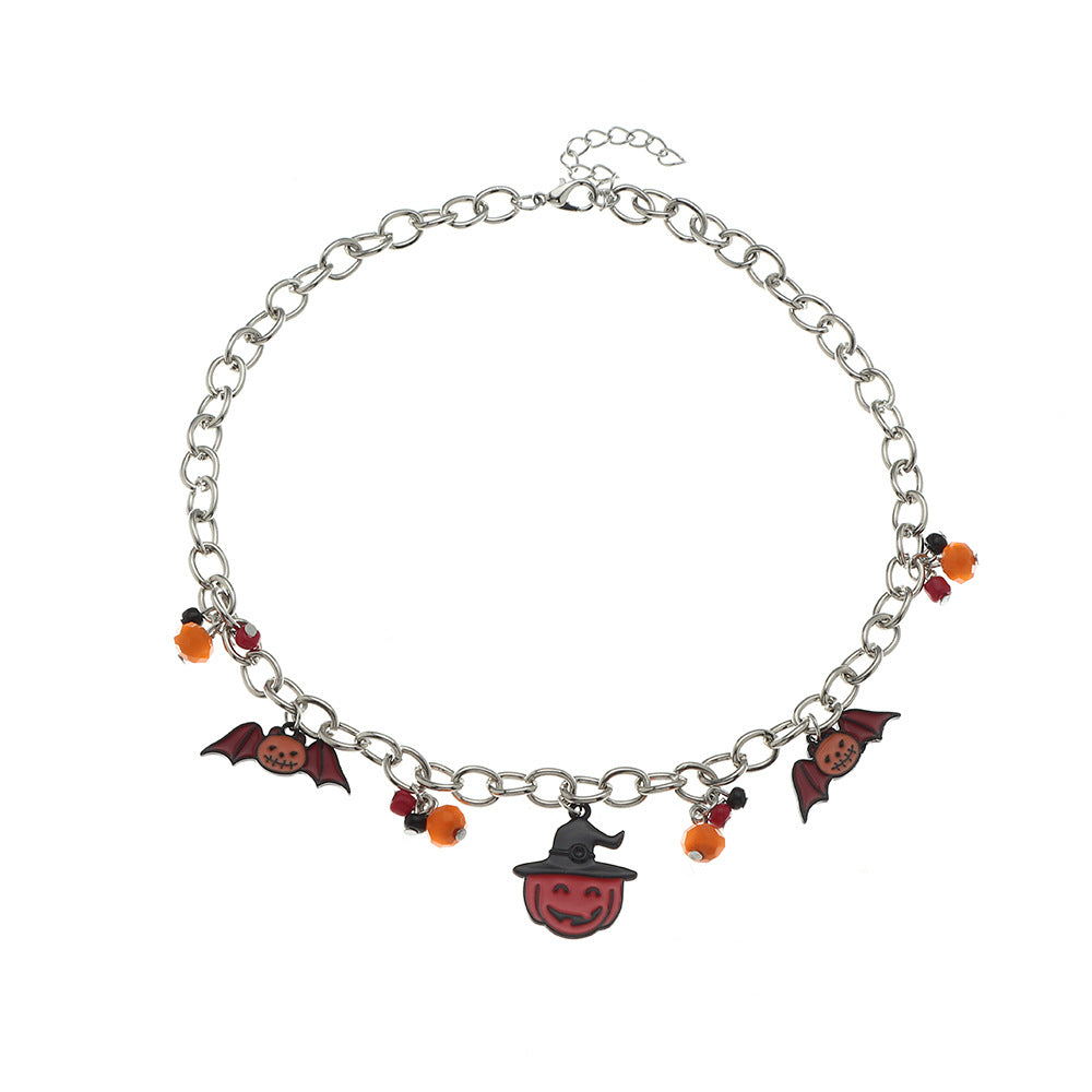 Lippen Kürbis Halloween Halskette