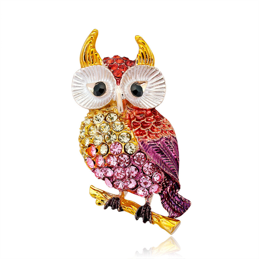 Broche Retro de Búho Gracioso y Lindo para Señora