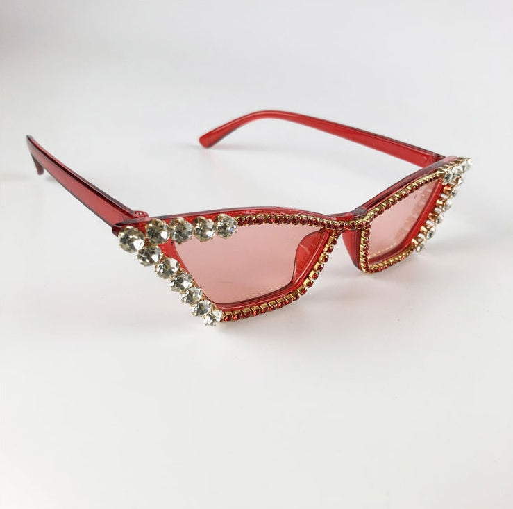 Gafas de sol con montura de diamante