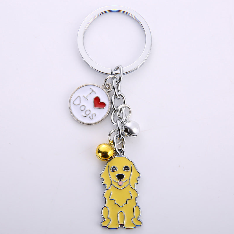 Llavero colgante creativo de metal para perro