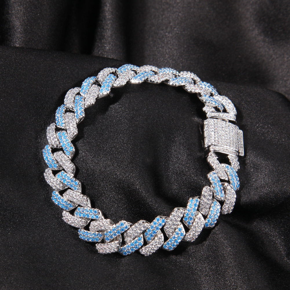Modische silberfarbene passende Bar Cuban Gliederketten-Armband