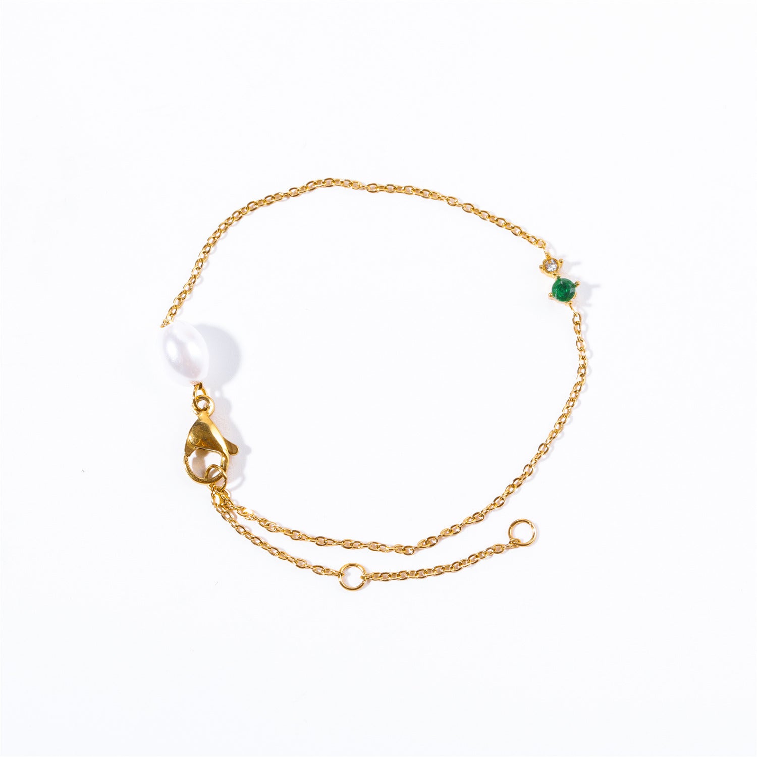 Titanium Steel High Color Retention European And American Retro Artistic Pearl Sailor Buckle Chain