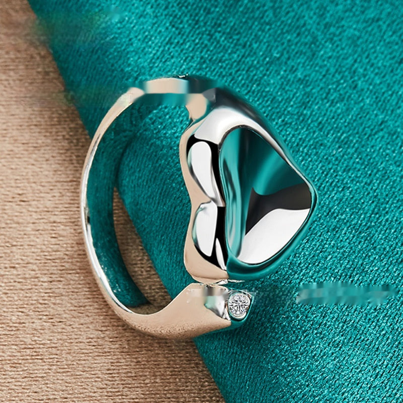 Anillo de boca plateado Accesorios de moda para mujer Joyería