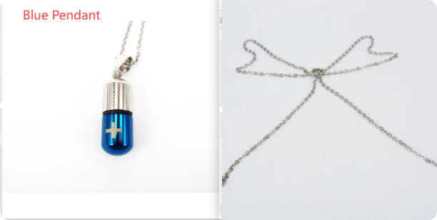 Perfume bottle pendant necklace