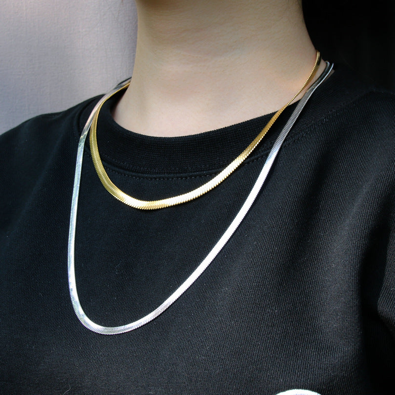 Street Fashion Halskette Hip Hop Titanstahl Schlangenkette