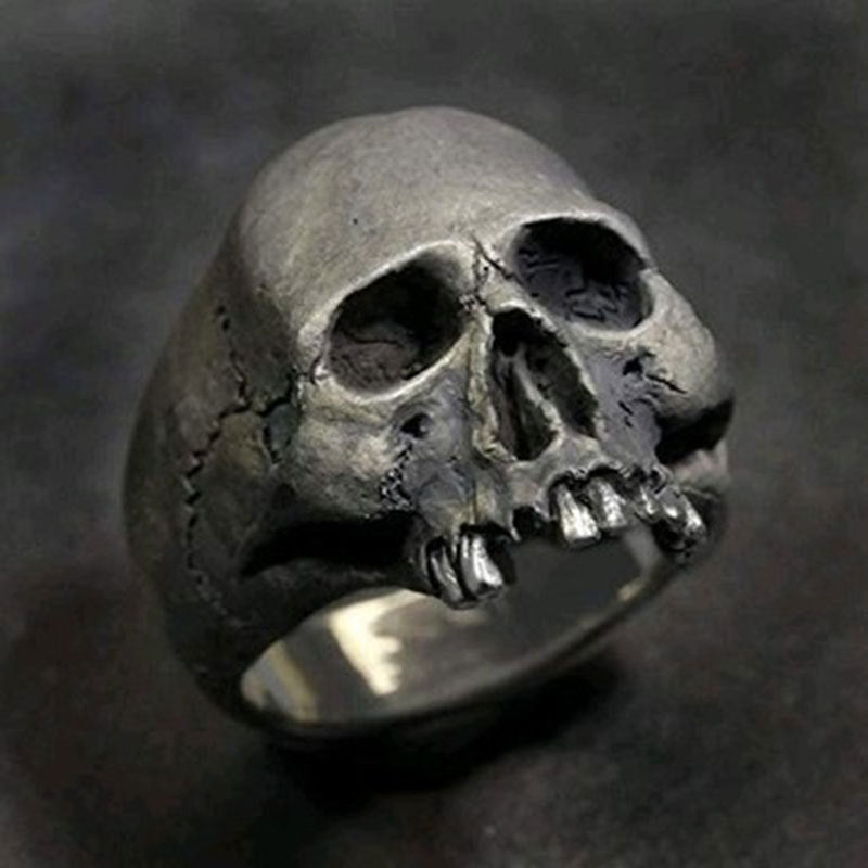 Totenkopfring Herren Rock Gothic Punk