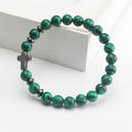 Kreuz-Glauben-Farbe Malachit-Perlenarmband