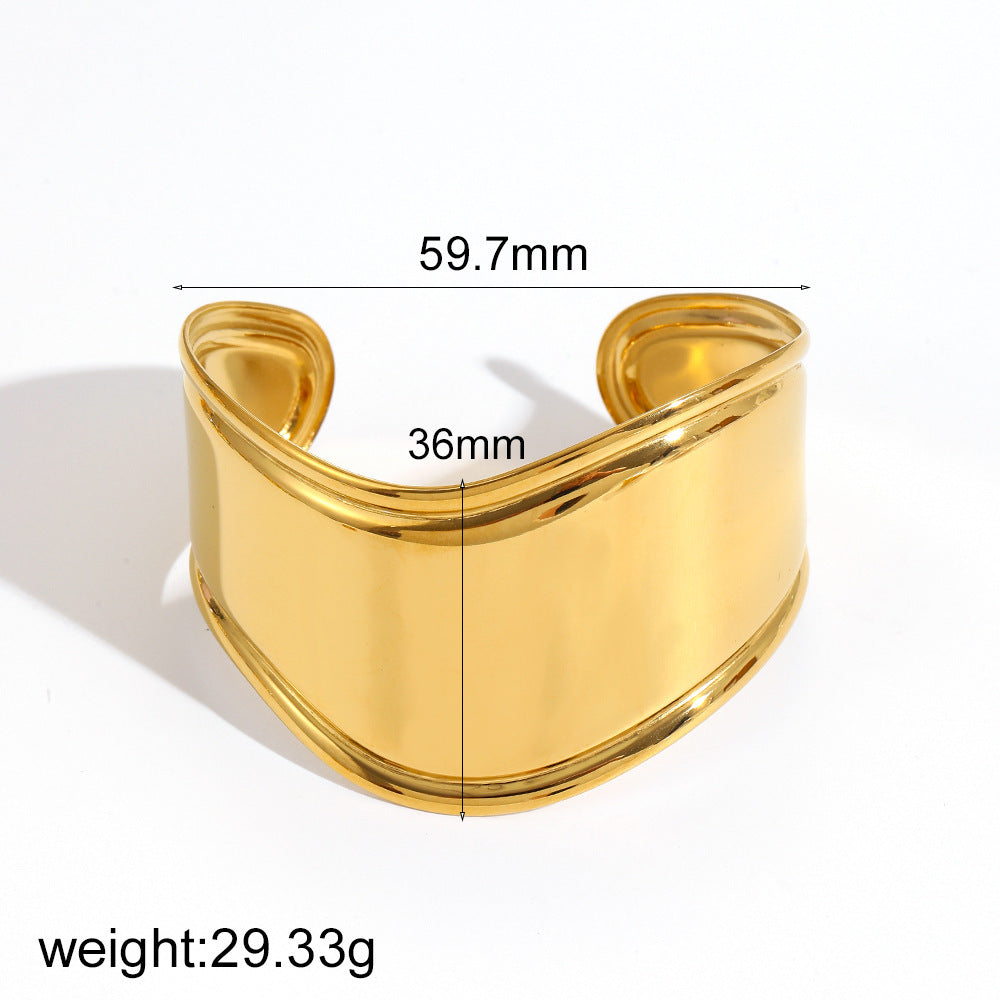 Armreif aus 18K vergoldetem Edelstahl für Damen
