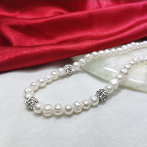 8-9mm Perlenkette Armband Set