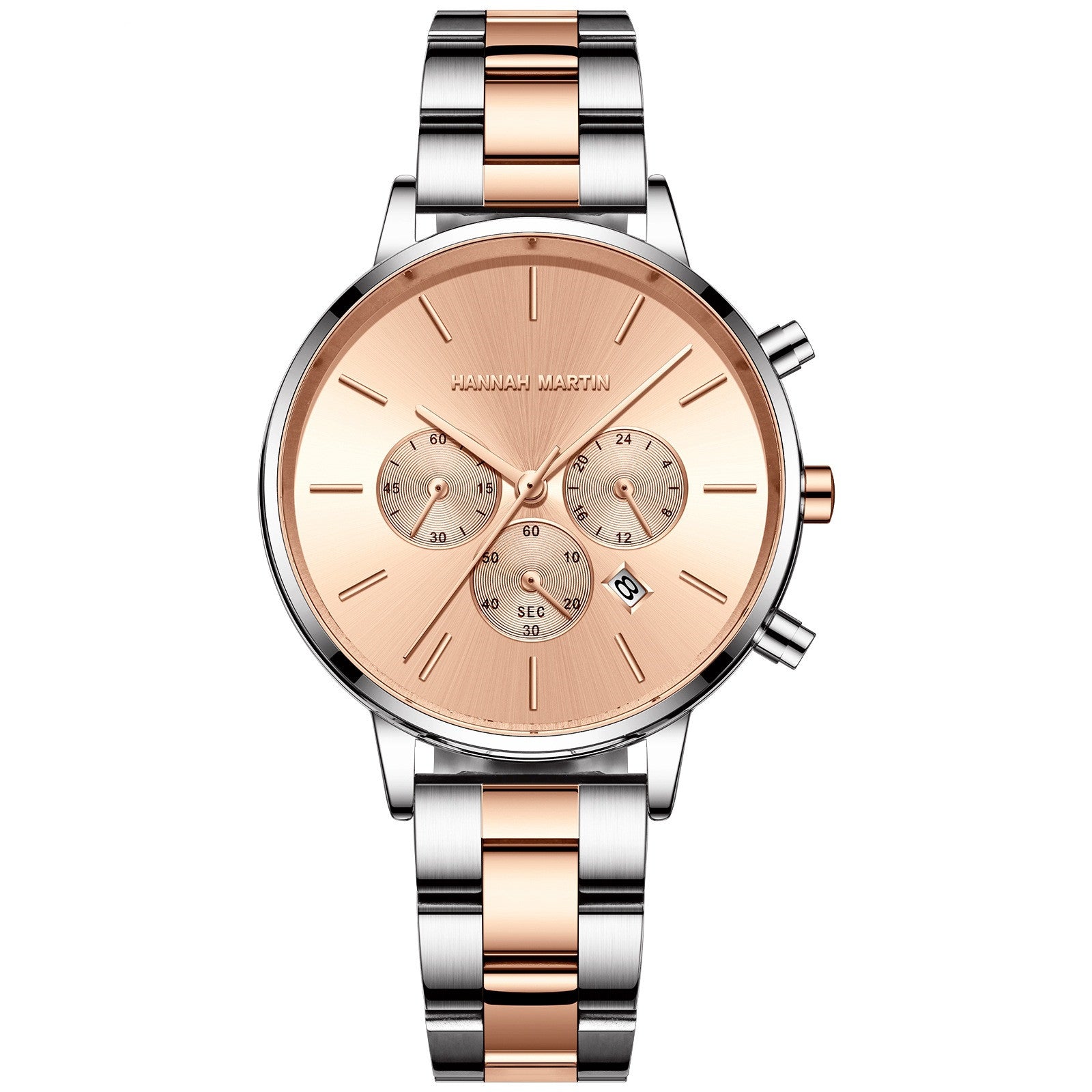Cadena de acero inoxidable Mariposa doble cierre de reloj